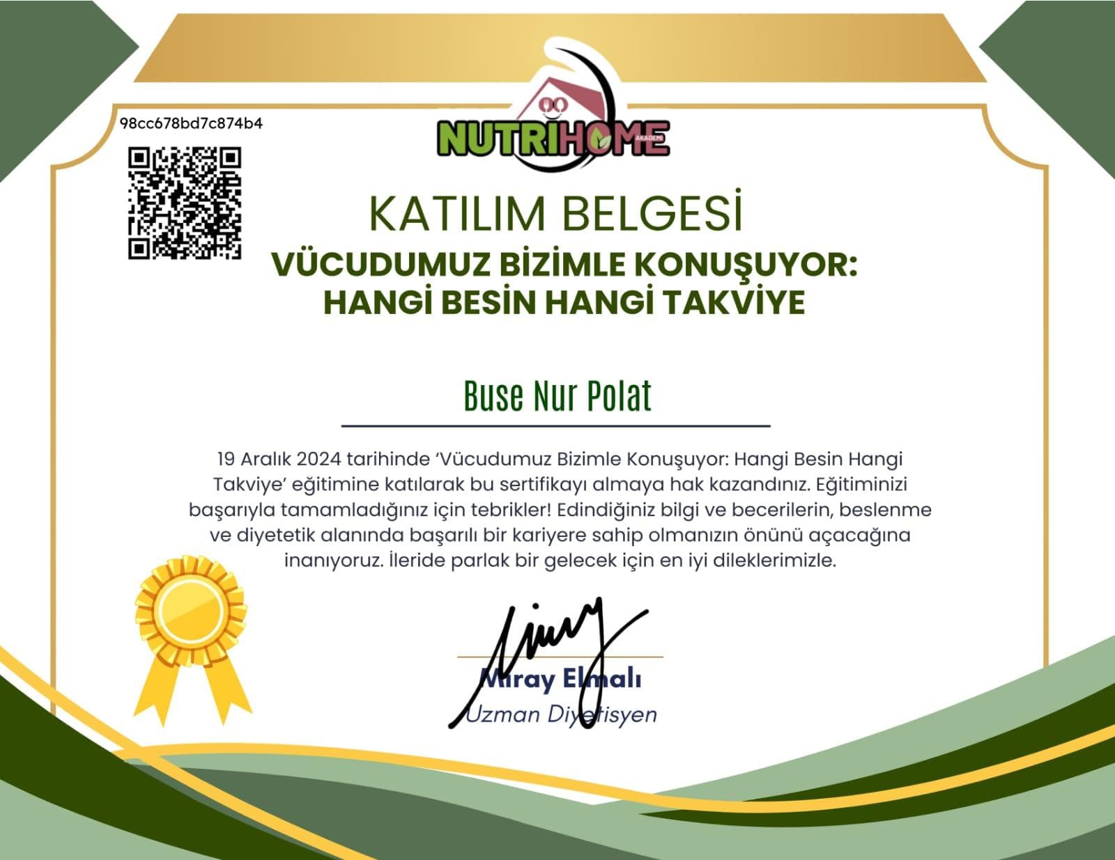 Hangi Besin Hangi Takviye